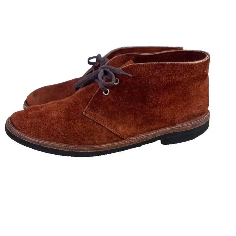Chukka Boots Men's Suede Leather Brown Formal Casual Handcrafted Lace Up Comfort